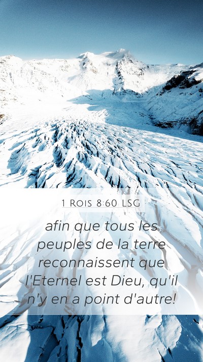 1 Rois 8:60 LSG Bible Verse Image