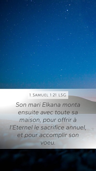 1 Samuel 1:21 LSG Bible Verse Image