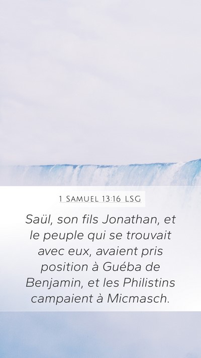 1 Samuel 13:16 LSG Bible Verse Image