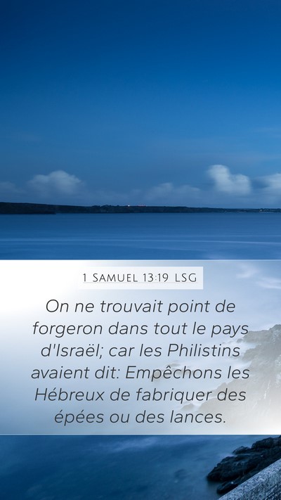 1 Samuel 13:19 LSG Bible Verse Image