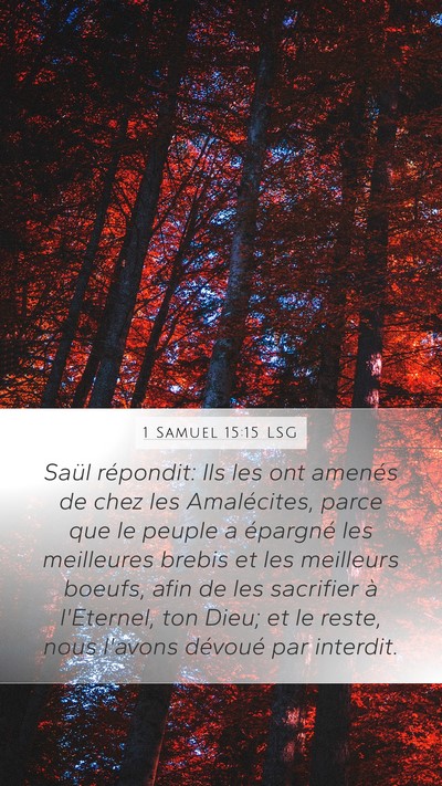 1 Samuel 15:15 LSG Bible Verse Image