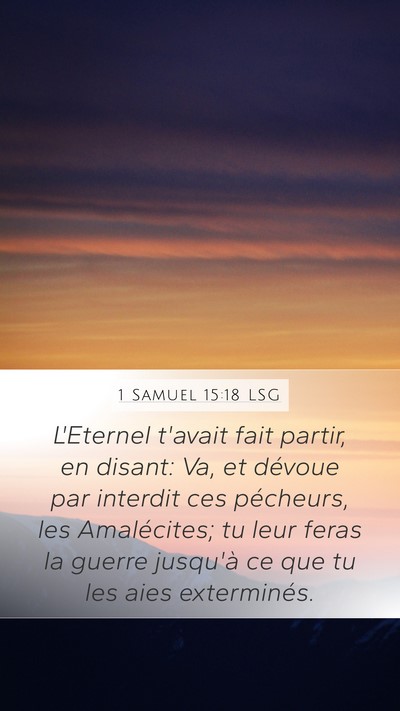 1 Samuel 15:18 LSG Bible Verse Image