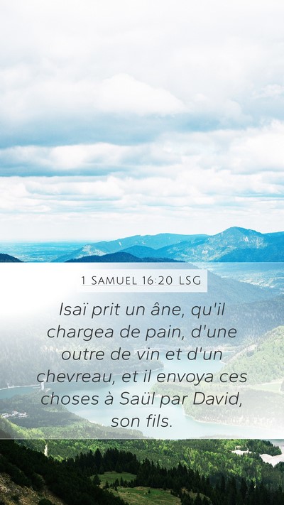 1 Samuel 16:20 LSG Bible Verse Image