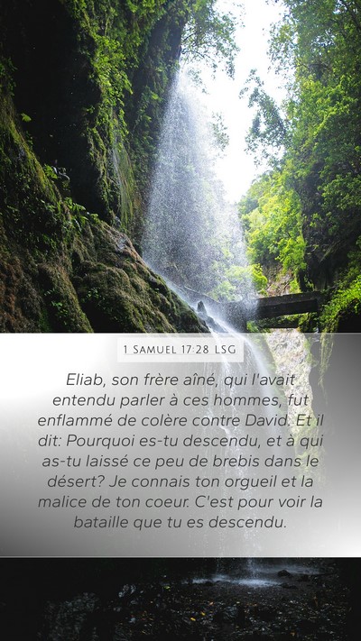 1 Samuel 17:28 LSG Bible Verse Image