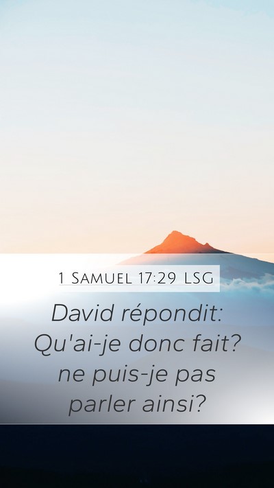 1 Samuel 17:29 LSG Bible Verse Image