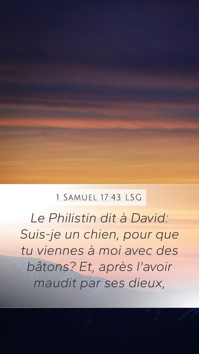 1 Samuel 17:43 LSG Bible Verse Image
