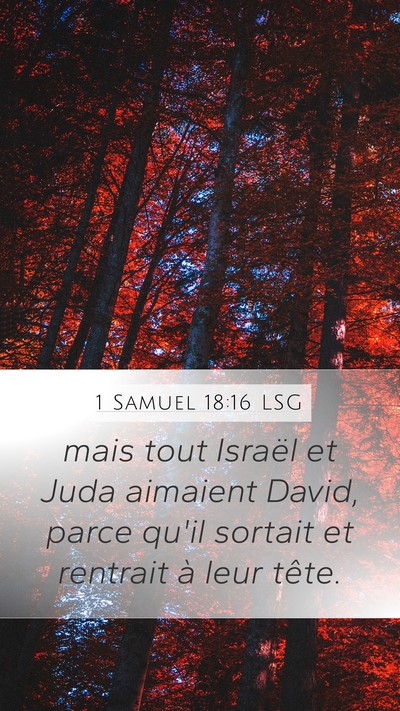 1 Samuel 18:16 LSG Mobile Phone Wallpaper - mais tout Israël et Juda aimaient David, parce - Mobile Bible Verse Wallpaper