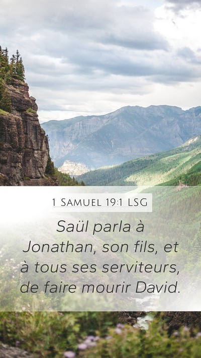 1 Samuel 19:1 LSG Bible Verse Image