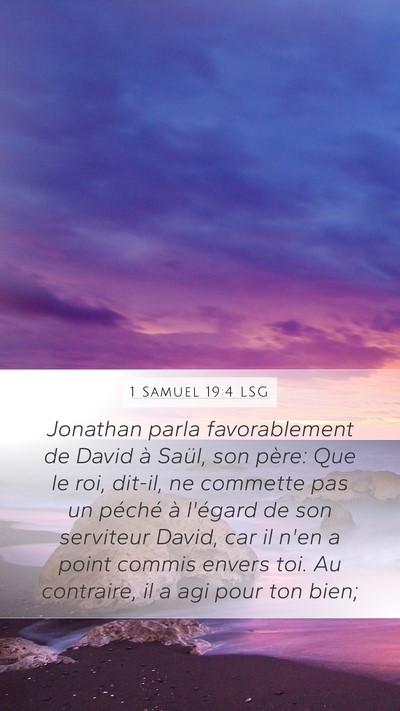 1 Samuel 19:4 LSG Bible Verse Image