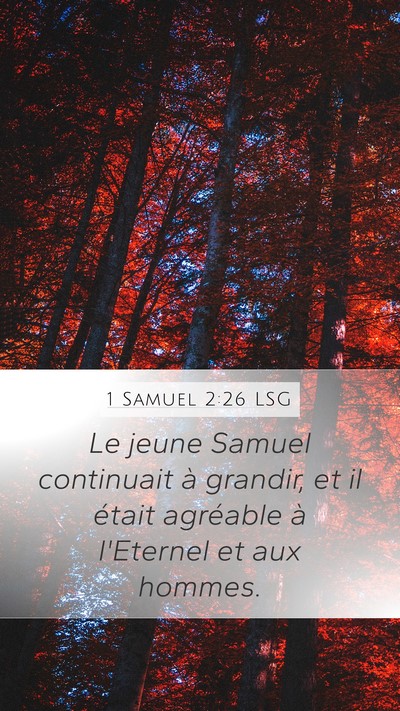 1 Samuel 2:26 LSG Bible Verse Image