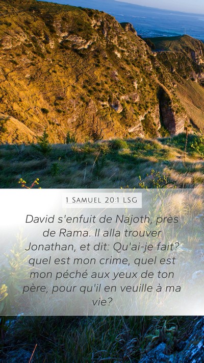 1 Samuel 20:1 LSG Bible Verse Image