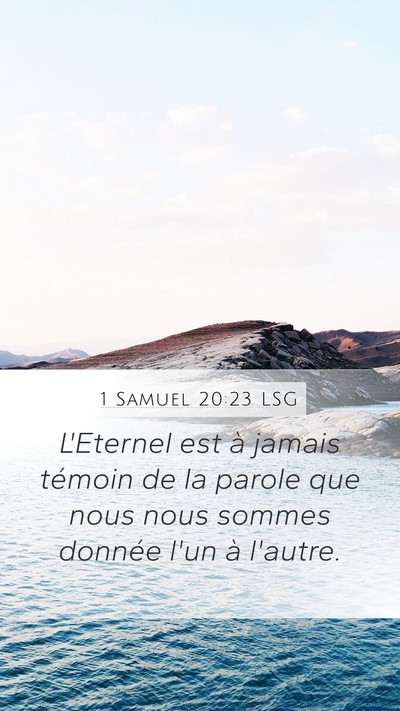 1 Samuel 20:23 LSG Bible Verse Image