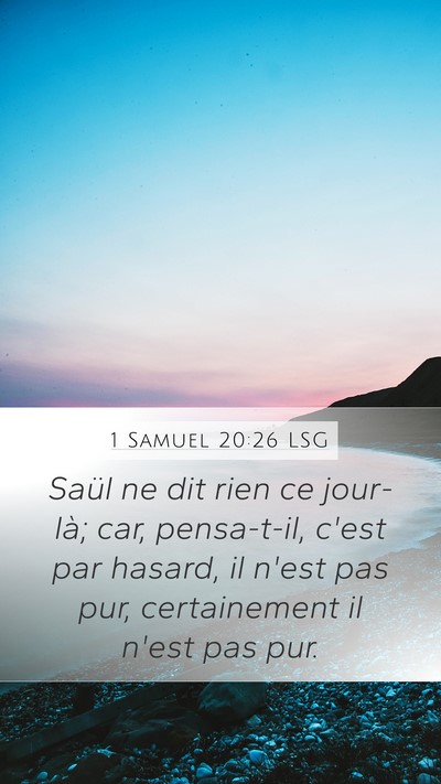 1 Samuel 20:26 LSG Bible Verse Image