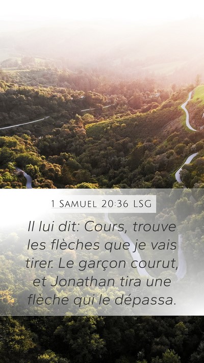 1 Samuel 20:36 LSG Mobile Phone Wallpaper - Il lui dit: Cours, trouve les flèches que je - Mobile Bible Verse Wallpaper