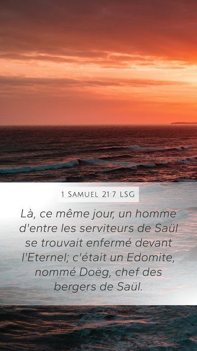 1 Samuel 21:7 LSG Bible Verse Image