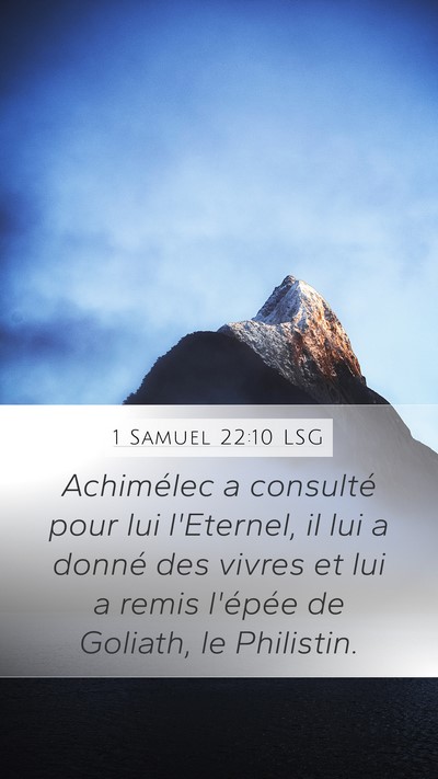 1 Samuel 22:10 LSG Bible Verse Image