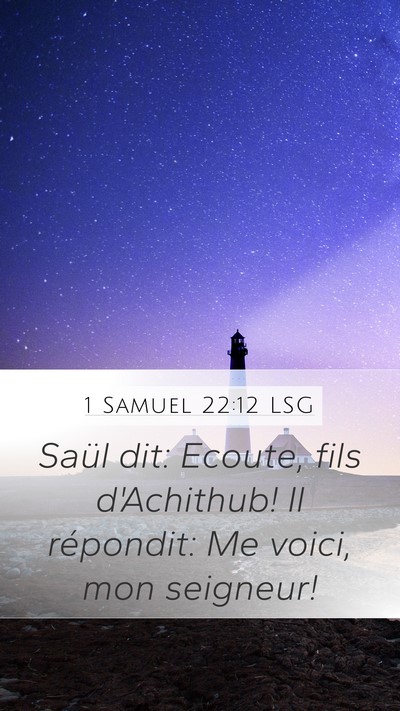 1 Samuel 22:12 LSG Bible Verse Image