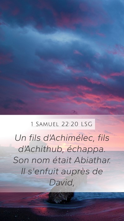 1 Samuel 22:20 LSG Bible Verse Image