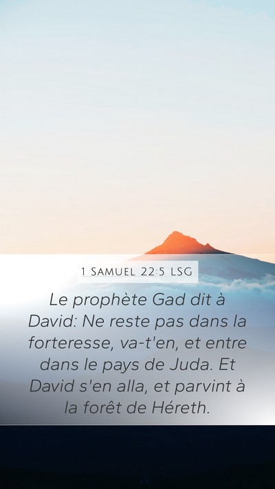 1 Samuel 22:5 LSG Bible Verse Image