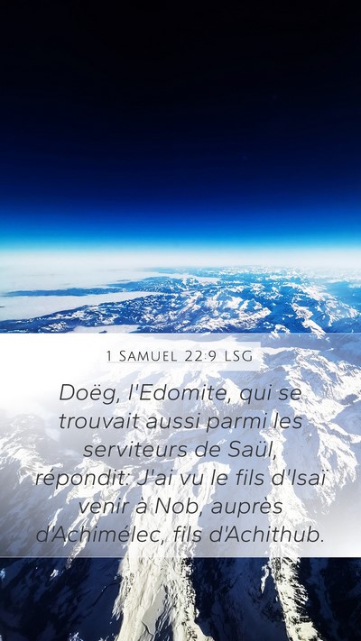 1 Samuel 22:9 LSG Bible Verse Image