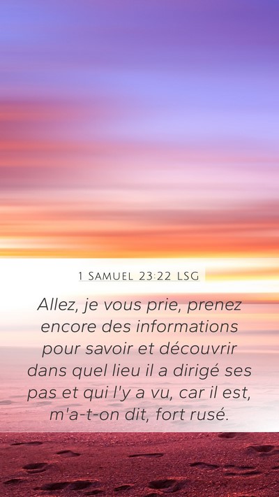 1 Samuel 23:22 LSG Bible Verse Image