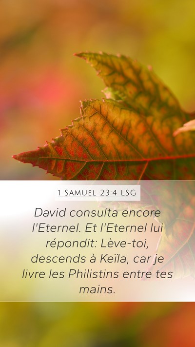 1 Samuel 23:4 LSG Bible Verse Image