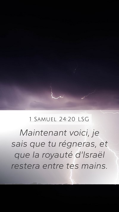 1 Samuel 24:20 LSG Bible Verse Image