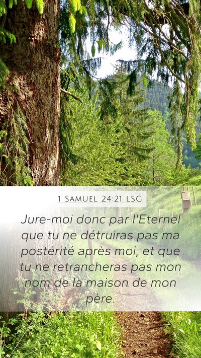 1 Samuel 24:21 LSG Bible Verse Image