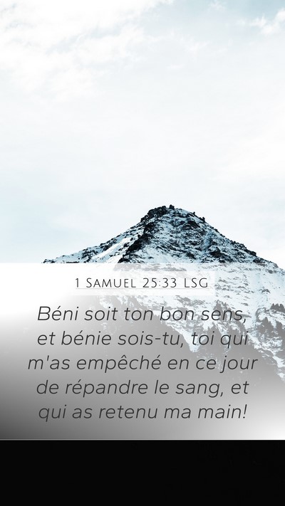 1 Samuel 25:33 LSG Bible Verse Image