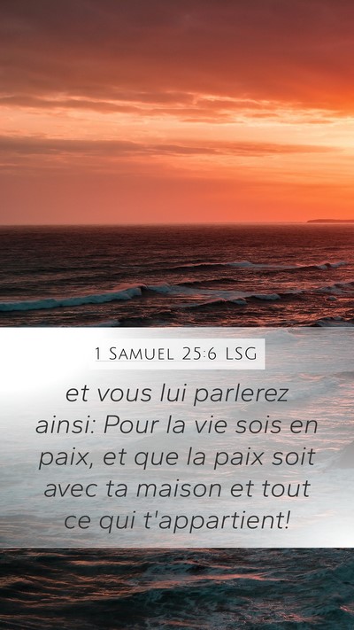 1 Samuel 25:6 LSG Bible Verse Image