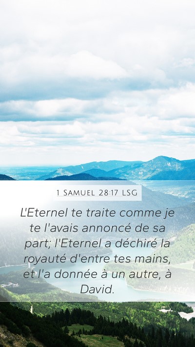 1 Samuel 28:17 LSG Bible Verse Image
