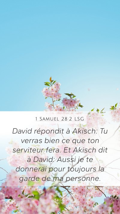 1 Samuel 28:2 LSG Bible Verse Image