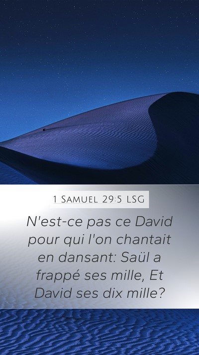 1 Samuel 29:5 LSG Bible Verse Image