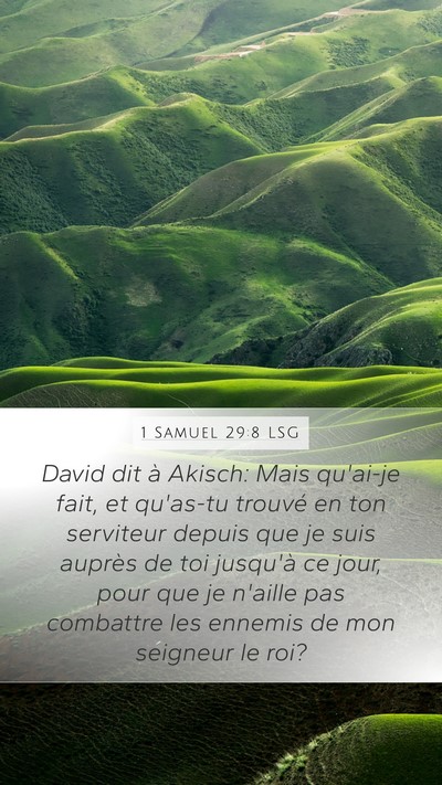 1 Samuel 29:8 LSG Bible Verse Image