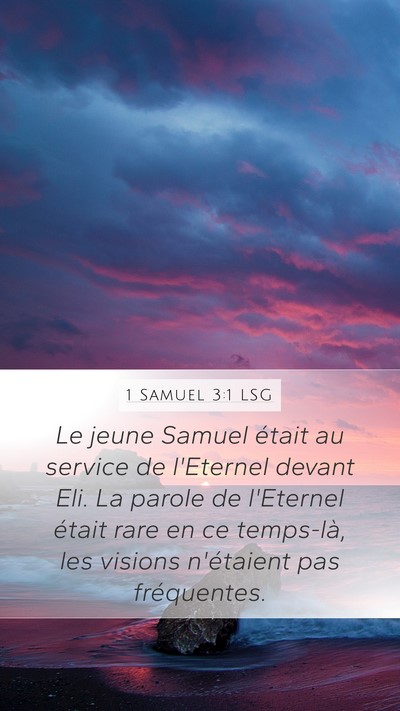 1 Samuel 3:1 LSG Bible Verse Image