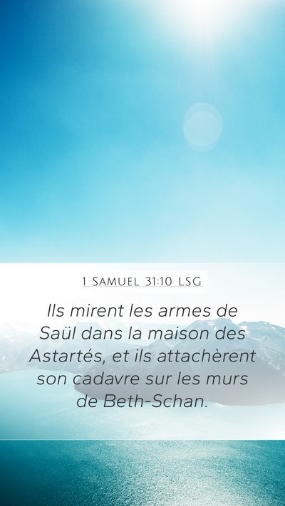 1 Samuel 31:10 LSG Bible Verse Image