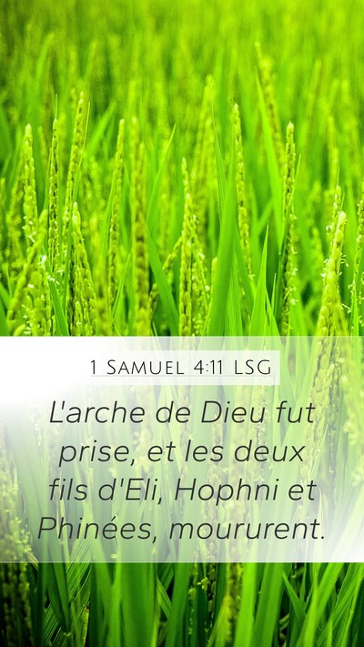 1 Samuel 4:11 LSG Bible Verse Image