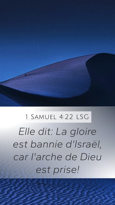 1 Samuel 4:22 LSG Bible Verse Image