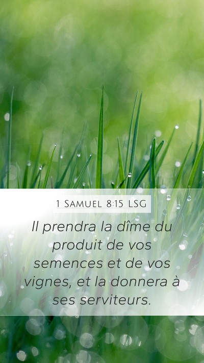 1 Samuel 8:15 LSG Bible Verse Image