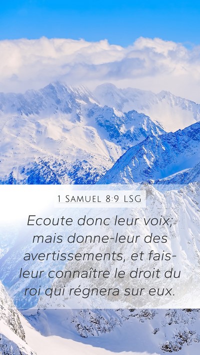 1 Samuel 8:9 LSG Bible Verse Image