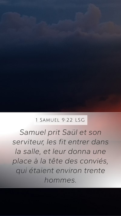 1 Samuel 9:22 LSG Bible Verse Image
