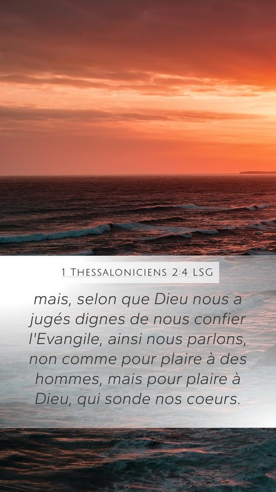 1 Thessaloniciens 2:4 LSG Bible Verse Image