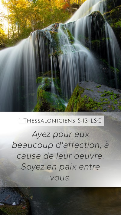 1 Thessaloniciens 5:13 LSG Bible Verse Image