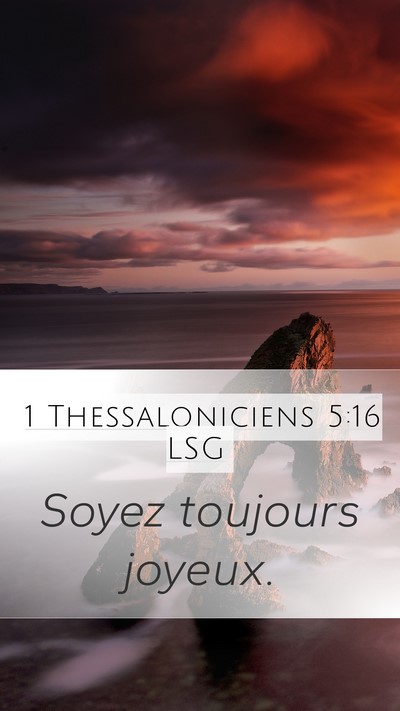 1 Thessaloniciens 5:16 LSG Bible Verse Image