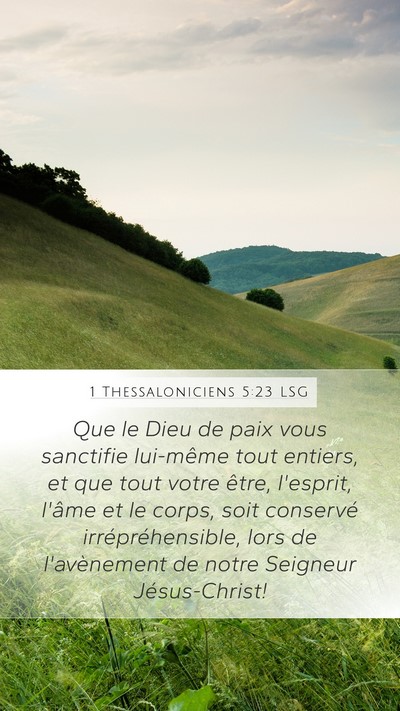 1 Thessaloniciens 5:23 LSG Bible Verse Image