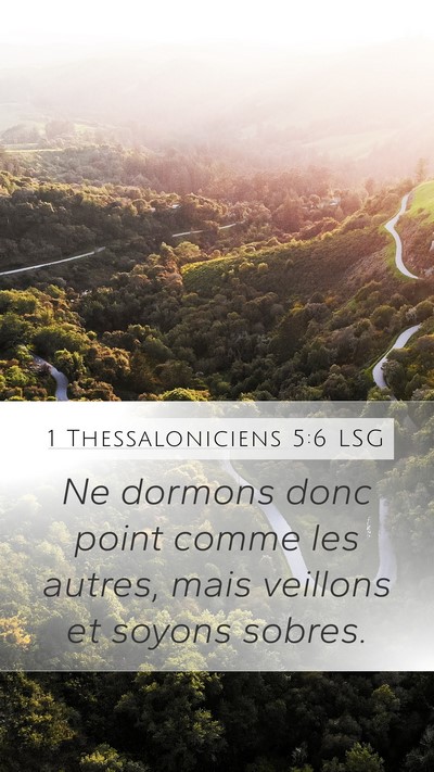 1 Thessaloniciens 5:6 LSG Bible Verse Image