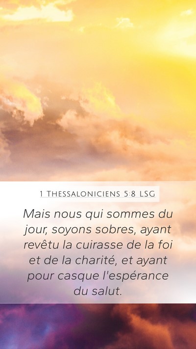 1 Thessaloniciens 5:8 LSG Bible Verse Image
