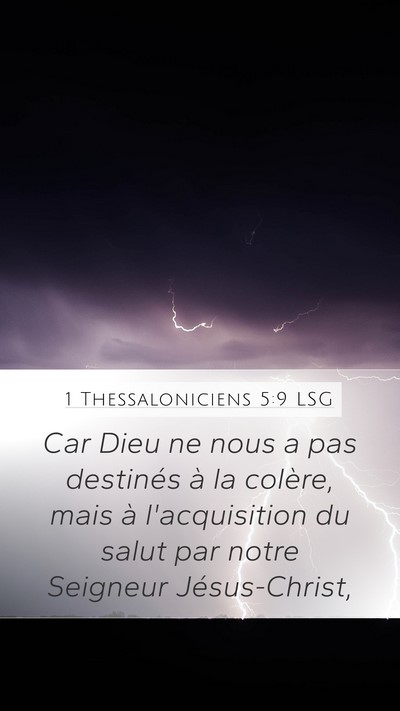 1 Thessaloniciens 5:9 LSG Bible Verse Image