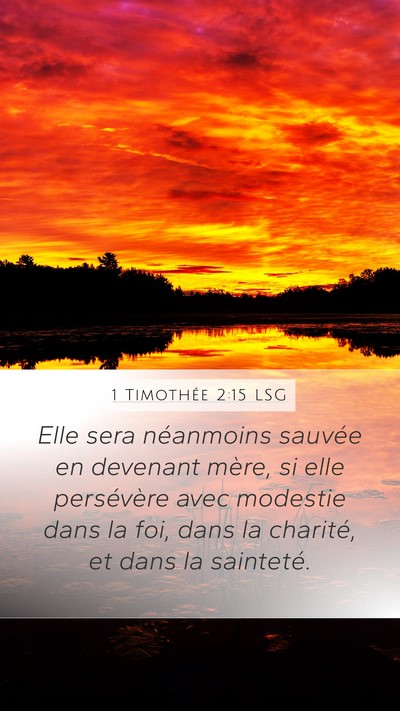 1 Timothée 2:15 LSG Bible Verse Image