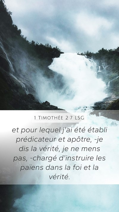 1 Timothée 2:7 LSG Bible Verse Image